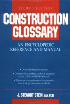 Hardcover Construction Glossary: An Encyclopedic Reference and Manual Book