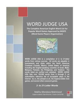 Paperback Word Judge USA: The Complete American English Word List for Popular Word Games Approved by Wgpo (Word Game Players Organization) Book