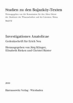 Hardcover Investigationes Anatolicae: Gedenkschrift Fur Erich Neu [German] Book