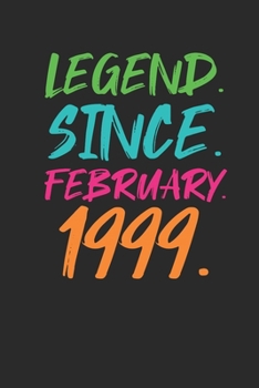Legend Since February 1999: Birthday Gift and Anniversary Gift for Wife Women And Men - Graph Paper Journal (6" X 9" - 120 Pages/ 5 Squares per inch)