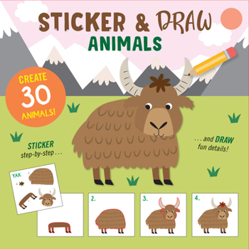 Paperback Sticker and Draw - Animals Book