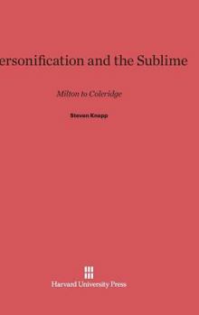 Hardcover Personification and the Sublime: Milton to Coleridge Book