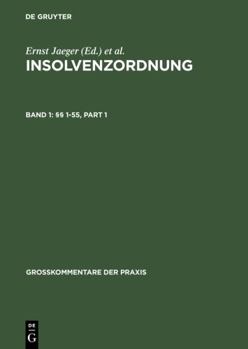 Hardcover §§ 1-55 (Großkommentare der Praxis) (German Edition) [German] Book