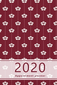2020 Appointment Planner: Hourly agenda. Monthly and Weekly planner. Week on 2 pages. Square layout. Schedule, arrange, plan events. Monday start ... floral pattern, red. Soft matte cover).