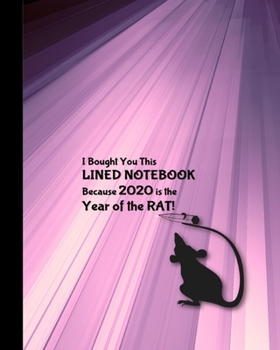 2020 Is The Year of The Rat: Light Stream Notebook 8 x 10 inch College Ruled Composition Exercise Book 100 pages Lined Journal (2020 Year of the Rat Notebooks)