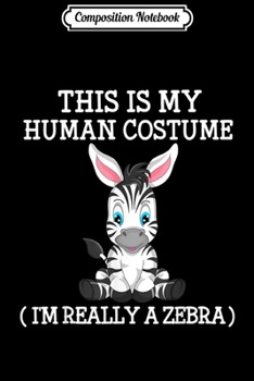 Composition Notebook: zebra pony Halloween Costume boy boys mens men Kids Youth  Journal/Notebook Blank Lined Ruled 6x9 100 Pages