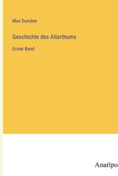 Paperback Geschichte des Alterthums: Erster Band [German] Book