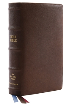 Leather Bound Nkjv, Single-Column Reference Bible, Premium Goatskin Leather, Brown, Premier Collection, Comfort Print Book