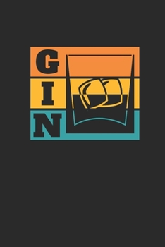 Gin Retro: Gin Notebook, Graph Paper (6" x 9" - 120 pages) ~ Drink Themed Notebook for Daily Journal, Diary, and Gift