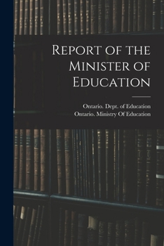 Paperback Report of the Minister of Education Book