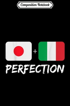 Paperback Composition Notebook: Japanese Plus Italian Perfection Mix Heritage Flag Gift Journal/Notebook Blank Lined Ruled 6x9 100 Pages Book