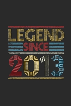 Paperback Legend Since 2013: Blank Lined Notebook (6" x 9" - 120 pages) Birthday Themed Notebook for Daily Journal, Diary, and Gift Book