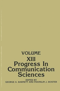 Hardcover Progress in Communication Sciences, Volume 13 Book