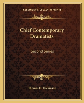 Paperback Chief Contemporary Dramatists: Second Series Book