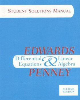 Paperback Differential Equations & Linear Algebra, Student Solutions Manual Book