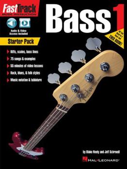 Paperback Fasttrack Bass Method - Starter Pack: Includes Book 1 with Online Audio and Video Book