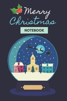 MERRY CHRISTMAS: CHRISTMAS THEMED JOURNAL:  BLUE cover of Cute & Cool Notebook Perfect Gift for yourself friends family Coworkers Students Teachers; X ... women, men; 120 pages College Ruled 6x9 in