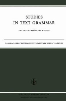 Hardcover Studies in Text Grammar Book