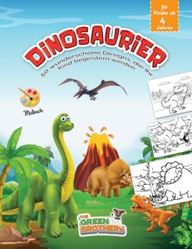 Paperback dinosaurier malbuch für kinder ab 4 jahren: 50 wunderschöne Designs, die Ihr Kind begeistern werden. Kinder malbuch. Dinosaurier malbuch kinder. Malvo [German] Book