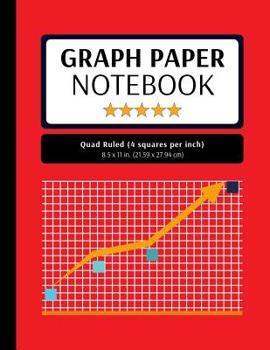 Paperback Graph Paper Notebook: 200 Pages, 4x4 Quad Ruled, Grid Paper Composition (Large, 8.5x11 in.) Book