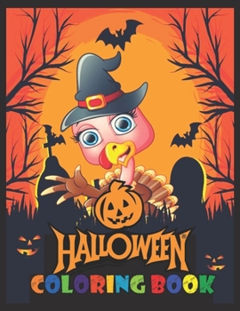 Paperback Halloween: coloring book for kids ages 3-9 Book