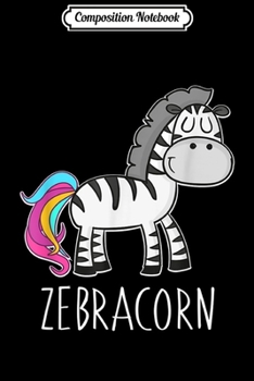Paperback Composition Notebook: Zebra Unicorn Zebracorn Journal/Notebook Blank Lined Ruled 6x9 100 Pages Book