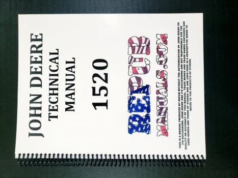 Spiral-bound John Deere 1520 Tractor Technical Service Repair Manual Book