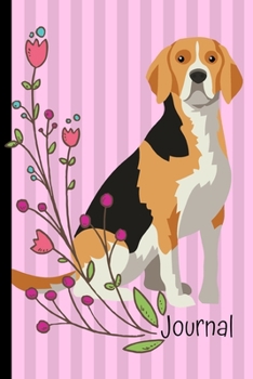 Journal: Beagle Dog Pink Journal Lined Blank Paper Diary