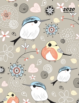 2020 Monthly Planner: Large Monthly Planner with Inspirational Quotes and Floral Cover (Volume 1)