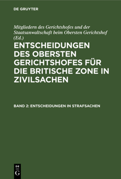 Hardcover Entscheidungen in Strafsachen [German] Book