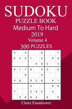 Paperback 300 Medium to Hard Sudoku Puzzle Book 2019 Book