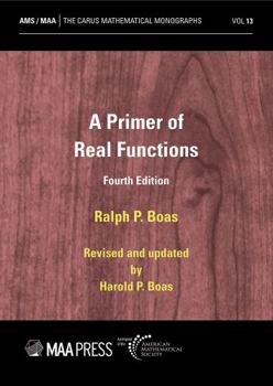 Paperback A Primer of Real Functions: Fourth Edition (Carus Mathematical Monographs, 13) Book