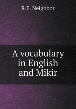 Paperback A vocabulary in English and Mikir Book