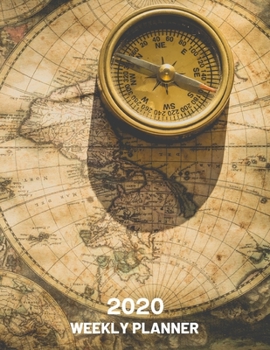 Paperback 2020 Weekly Planner: Old World Map 52 Week Journal 8.5 x 11 inches for Women, Academic Organizer Monthly Calendar Scheduler Appointment Age Book