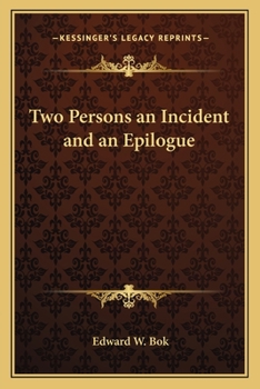 Paperback Two Persons an Incident and an Epilogue Book