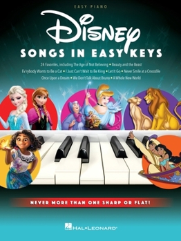 Paperback Disney Songs in Easy Keys - Easy Piano Songbook Featuring 24 Favorites Book