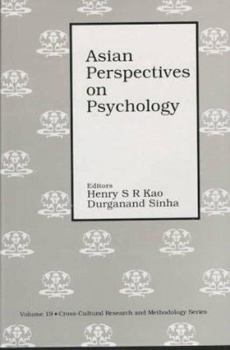Hardcover Asian Perspectives on Psychology (Cross Cultural Research and Methodology) Book