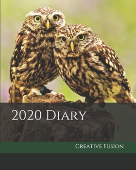 2020 Diary: Weekly Planner & Monthly Calendar - Desk Diary, Journal, Owls, Little Owl, England, English Wildlife, Raptors, Birds - 8x10