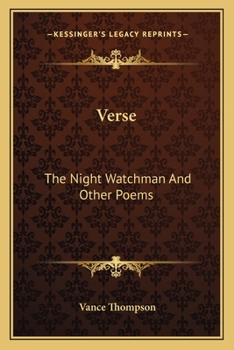 Paperback Verse: The Night Watchman And Other Poems Book