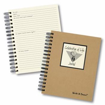 Hardcover Write it Down series by Journals Unlimited, Guided Journal, Celebration of Life Funeral Journal, Full-size 7.5"x 9", Kraft Hard Cover, Made in USA Book