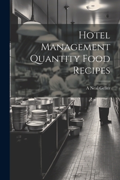 Paperback Hotel Management Quantity Food Recipes Book