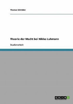 Paperback Theorie der Macht bei Niklas Luhmann [German] Book