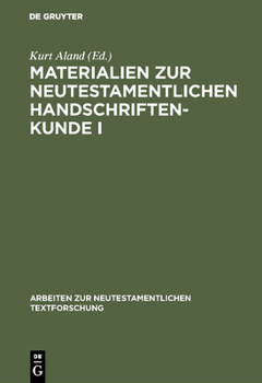 Hardcover Materialien Zur Neutestamentlichen Handschriftenkunde I [German] Book