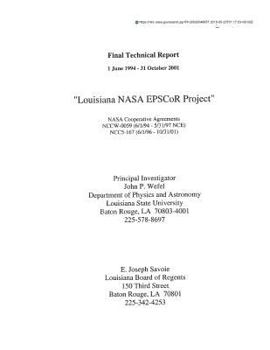 Paperback Louisiana NASA Epscor Project Book