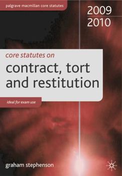 Paperback Core Statutes on Contract, Tort and Restitution Book