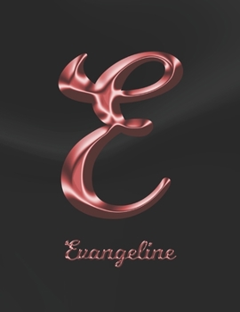 Evangeline: 1 Year Weekly Planner with Note Pages (12 Months) | Black Marble Rose Gold Pink Effect Letter E | 2020 - 2021 | Week Planning | Monthly ... | Plan Each Day, Set Goals & Get Stuff Done