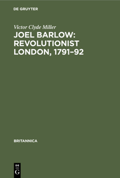 Hardcover Joel Barlow: Revolutionist London, 1791-92 [German] Book