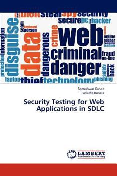 Paperback Security Testing for Web Applications in Sdlc Book