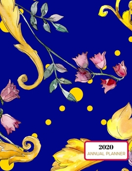 2020 Annual Planner: Blue Watercolor Daily, Weekly, Monthly, Yearly Organizer Agenda Increase Productivity Schedule, To Do List, Notes, Calendar 8.5 x 11