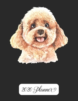 2020 Planner: Yearly Planner - Weekly & Monthly Planner Schedule Agenda with Password Tracker, Budget Tracker, Monthly Snapshot, Priorities, Goals -  8.5" x 11 - Poodle Dog